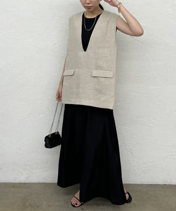 リネンVベスト