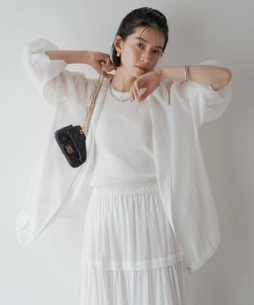 オーガンジーパーカー