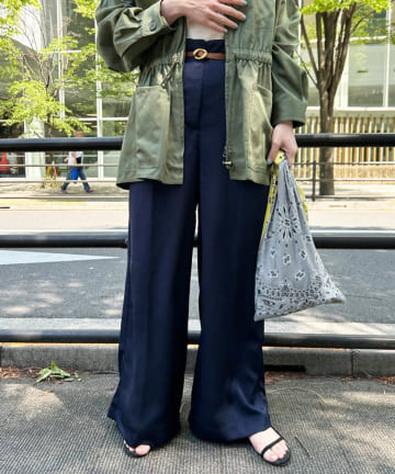 ハイウエストジョーゼットパンツ