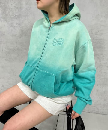 OUTLET(アウトレット) 【WHO'S WHO gallery】ブリーチSLOPPYジップパーカ