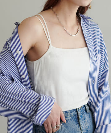 【WEB限定】カップ付きリブキャミソール