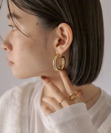 RIVE DROITE(リヴドロワ) 【Laura Lombardi】Mini Curve Earrings