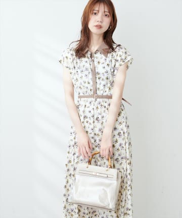 natural couture(ナチュラルクチュール) 新色追加 / 襟付きレトロワンピース