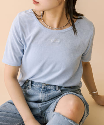 [mline]刺繍パイルTシャツ