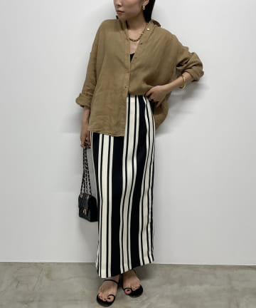 ストライプタイトスカート