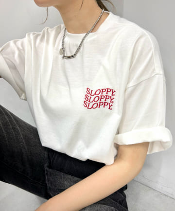 WHO’S WHO gallery(フーズフーギャラリー) 《WEB限定》【SLOPPY/スロッピー】ロゴ刺繍TEE