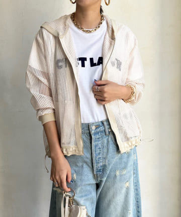 【WEB限定】メッシュフードブルゾン