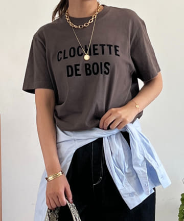un dix cors(アンディコール) CLOCHETEEフロッキーロゴTシャツ