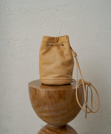 【MARCOMASI/マルコマージ】 レザーボンサック キャメル