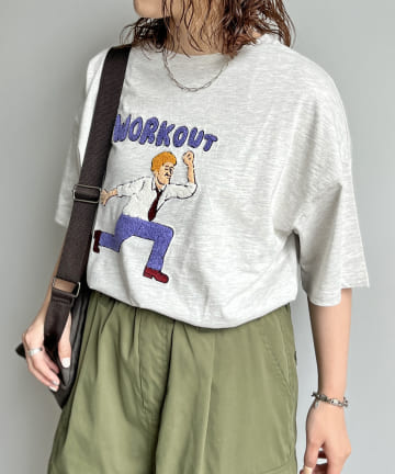 CPCM(シーピーシーエム) ワークアウトおじさんサガラ刺繍T