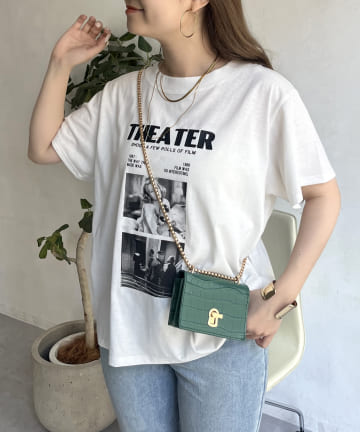 prose verse(プロズヴェール) モノトーンフォトプリントTシャツ