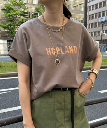DOUDOU(ドゥドゥ) 【WEB限定】HOPLANDロールアップTEE