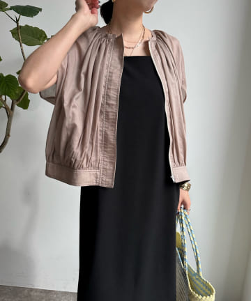 【WEB限定】 ポンチョギャザーショートブルゾン