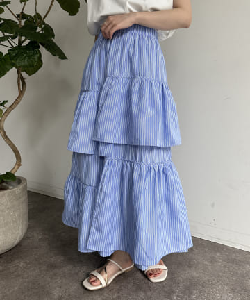 Thevon.(ゼヴォン) アシメフリルティアードスカート