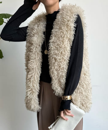 DOUDOU(ドゥドゥ) 【WEB限定】 チベットラム風エコファーベスト