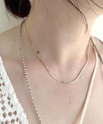 【WEB限定】フラットシンプルチェーンネックレス