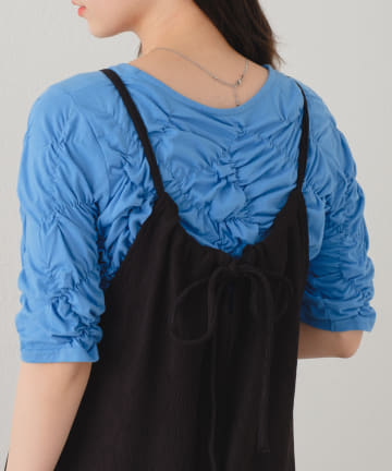 OUTLET(アウトレット) 【Kastane】ランダムシャーリング5分袖TEE