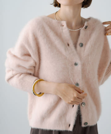 Omekashi(オメカシ) 【人気アイテムが再登場！】ファーカシミヤ2WAYカーディガン