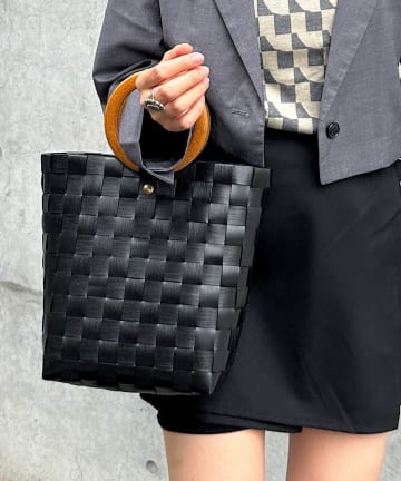 ウッドハンドルカゴBAG