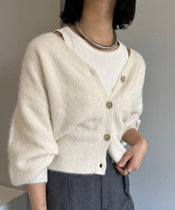 【毎年大人気!】ファーカシミヤ3WAYニットカーディガン