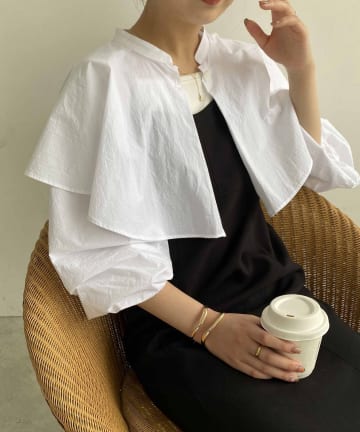 OUTLET(アウトレット) 【CAPRICIEUX LE'MAGE】ケープ襟ボレロシャツ