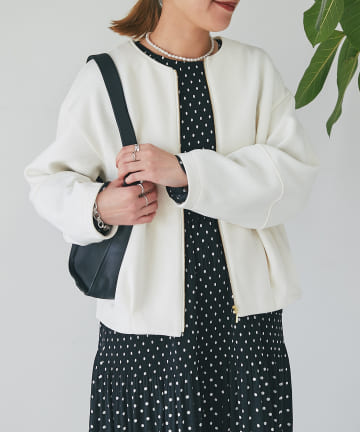 un dix cors(アンディコール) ふくれジャガードジャケット