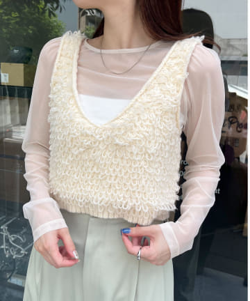 [mline]シープニットビスチェ