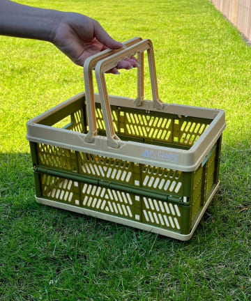 NICE CLAUP / OLIVE des OLIVE OUTLET(ナイスクラップ  / オリーブ デ オリーブ アウトレット) 【CAMP】ハンドル付折りたたみコンテナ