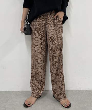 サテンイージーパンツ