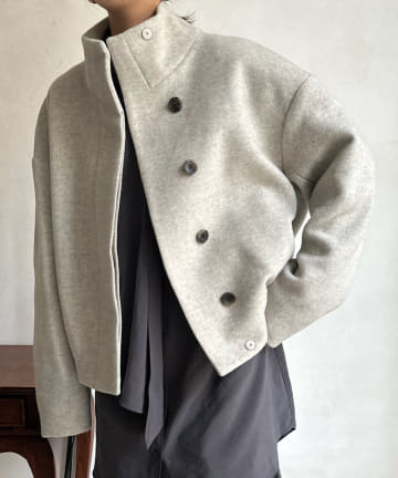 【WEB限定】リサイクルウールショートコート