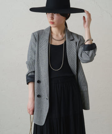 チェックダブルジャケット