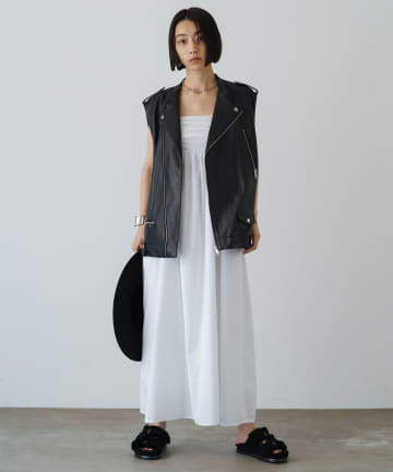 ギャザーキャミワンピース