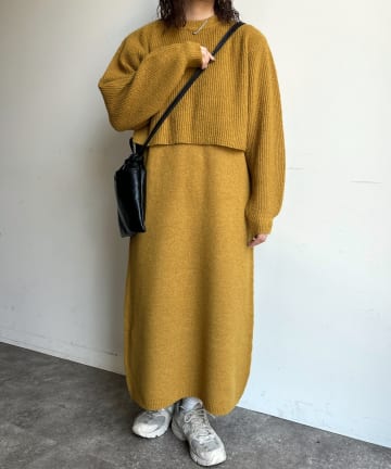 CPCM(シーピーシーエム) バッククロスもちもちニットアップ