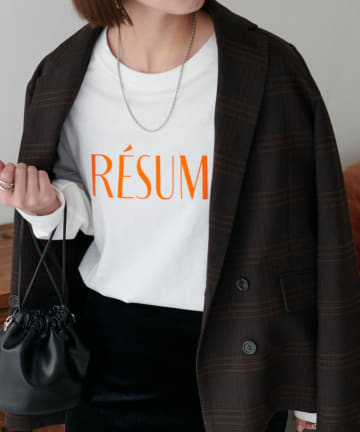 【WEB限定】RESUME フロッキープリントロンT