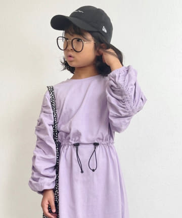CIAOPANIC TYPY(チャオパニックティピー) 【WEB限定】【KIDS】袖ギャザードロストワンピース