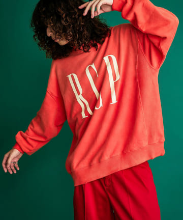 【RePRODUCTION LABEL】裏毛フロッキープリントオーバースウェット
