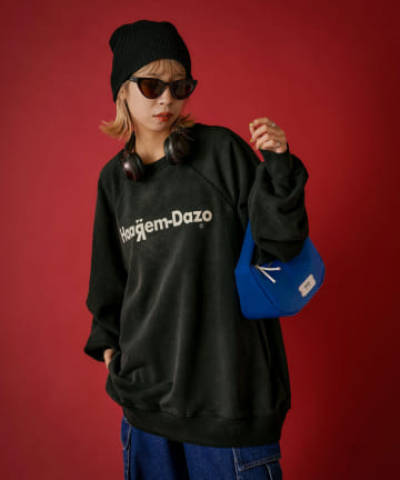 【RePRODUCTION LABEL】裏毛ラグランロゴスウェット
