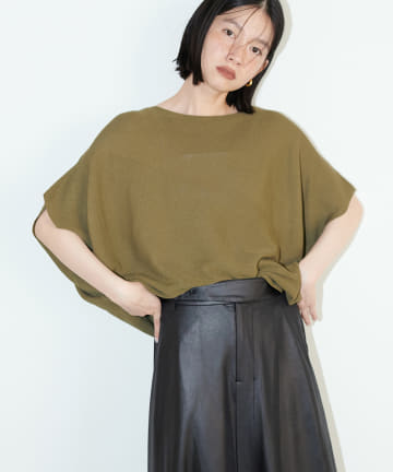 ホールガーメントアシンメトリーニット