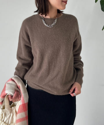 un dix cors(アンディコール) FOX混クルーネックニット