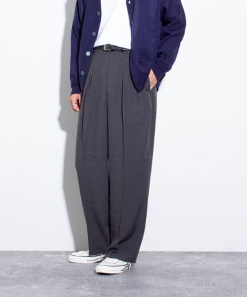 FREDY & GLOSTER(フレディ アンド グロスター) 【GLOSTER】シャンブレーエステル ツータックスラックス