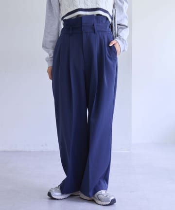 ■【willow】2タックワイドスラックスパンツ