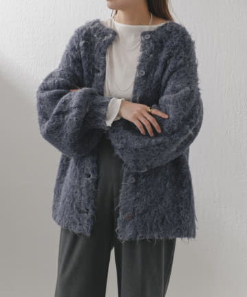 Pal collection(パルコレクション) シャギーニット2wayカーディガン