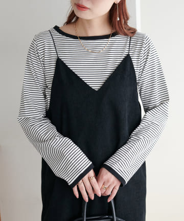 《新色追加！》【WEB限定】細ボーダーTシャツ