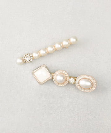 パールビジュークリップ2個セット