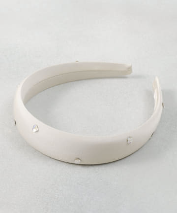 3COINS(スリーコインズ) ハートストーンサテンカチューシャ