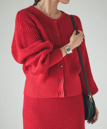 un dix cors(アンディコール) 【WEB限定】モダールヤーンショートカーディガン