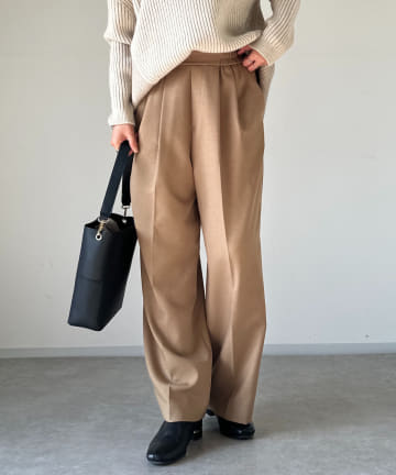 un dix cors(アンディコール) タックワイドパンツ
