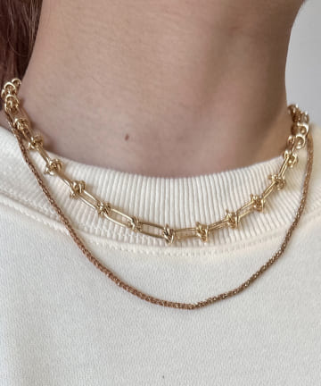 GOLDY/2連チェーンネックレス