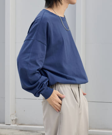【UNISEX／4色・3サイズ展開】天竺ポケ付き長袖Tシャツ