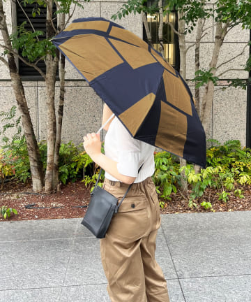 Lattice(ラティス) 【晴雨兼用】折り畳み傘（スクエアブロック）